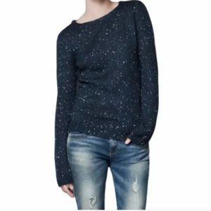 Zara Blue Trafaluc Knit Sweater Sequins Size S QT